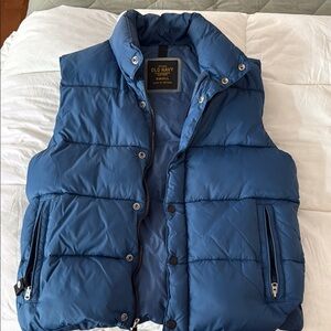 Old Navy Blue Puffer Jacket with Quilted Design